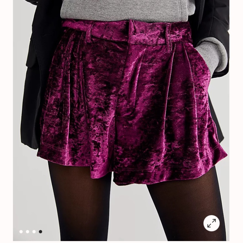 Free People Roma Velvet Shorts